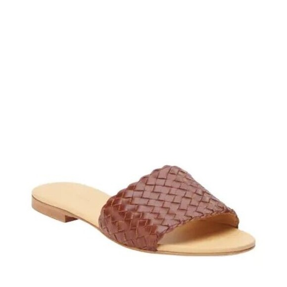 Nisolo ISLA Slide‎ Sandal Desert BRANDY Woven Leather Women's - Picture 5 of 9
